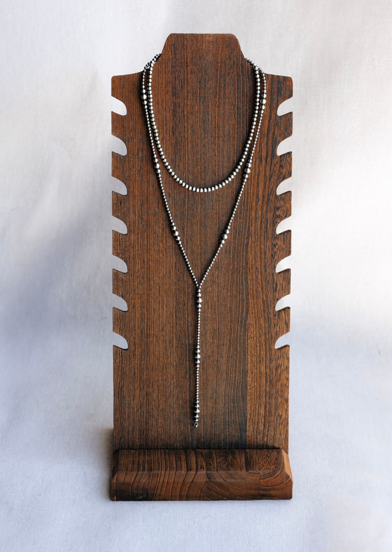 Mixed Graduated Navajo Pearl Lariat