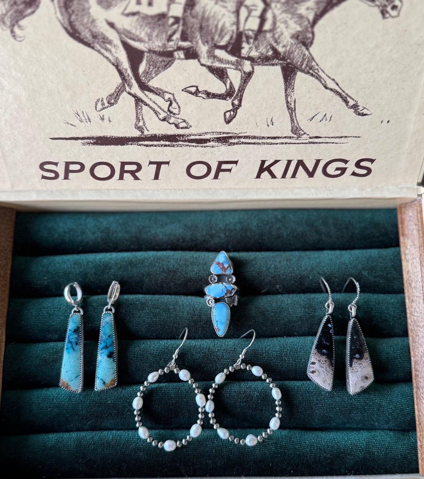 Fossilized Palm Root Dangles