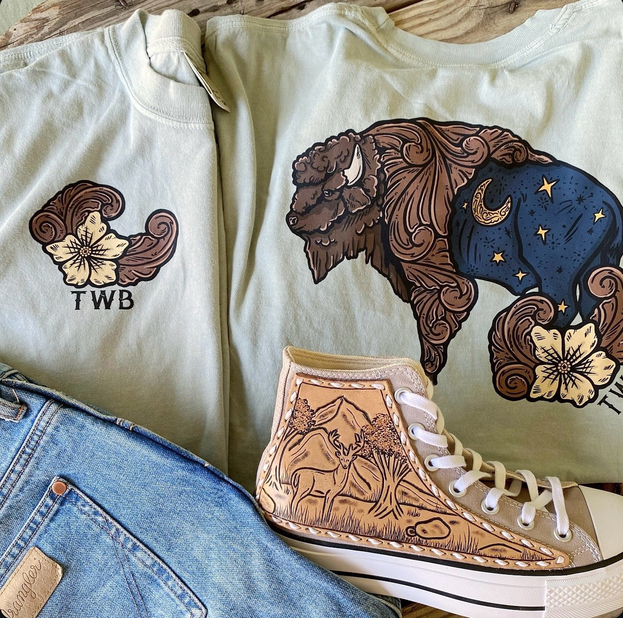 Doubled sided Buffalo Tee