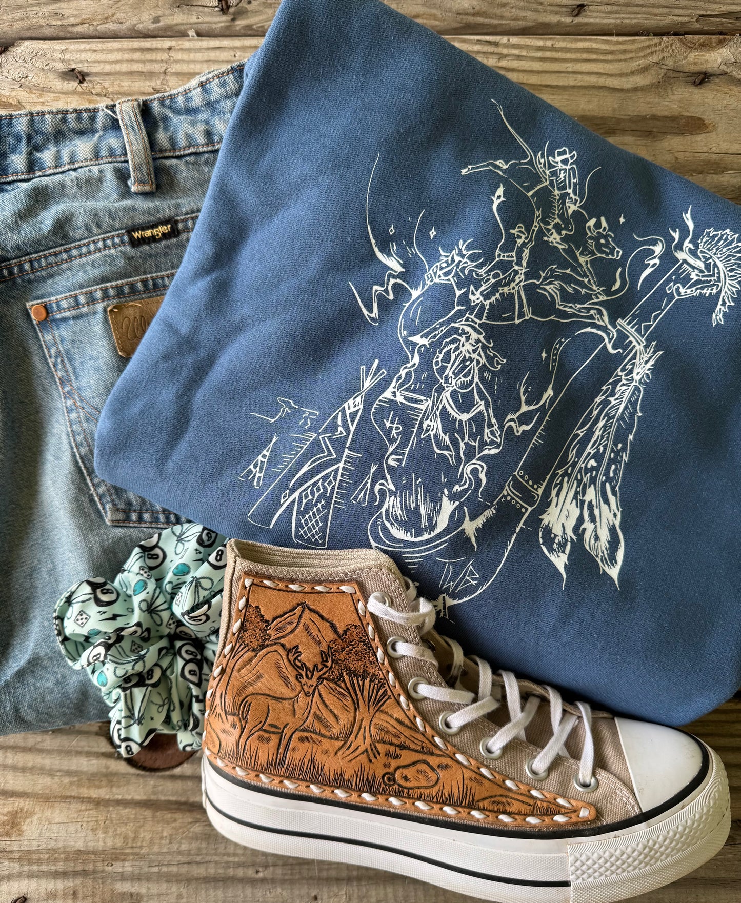 Blue + White Blowin Smoke