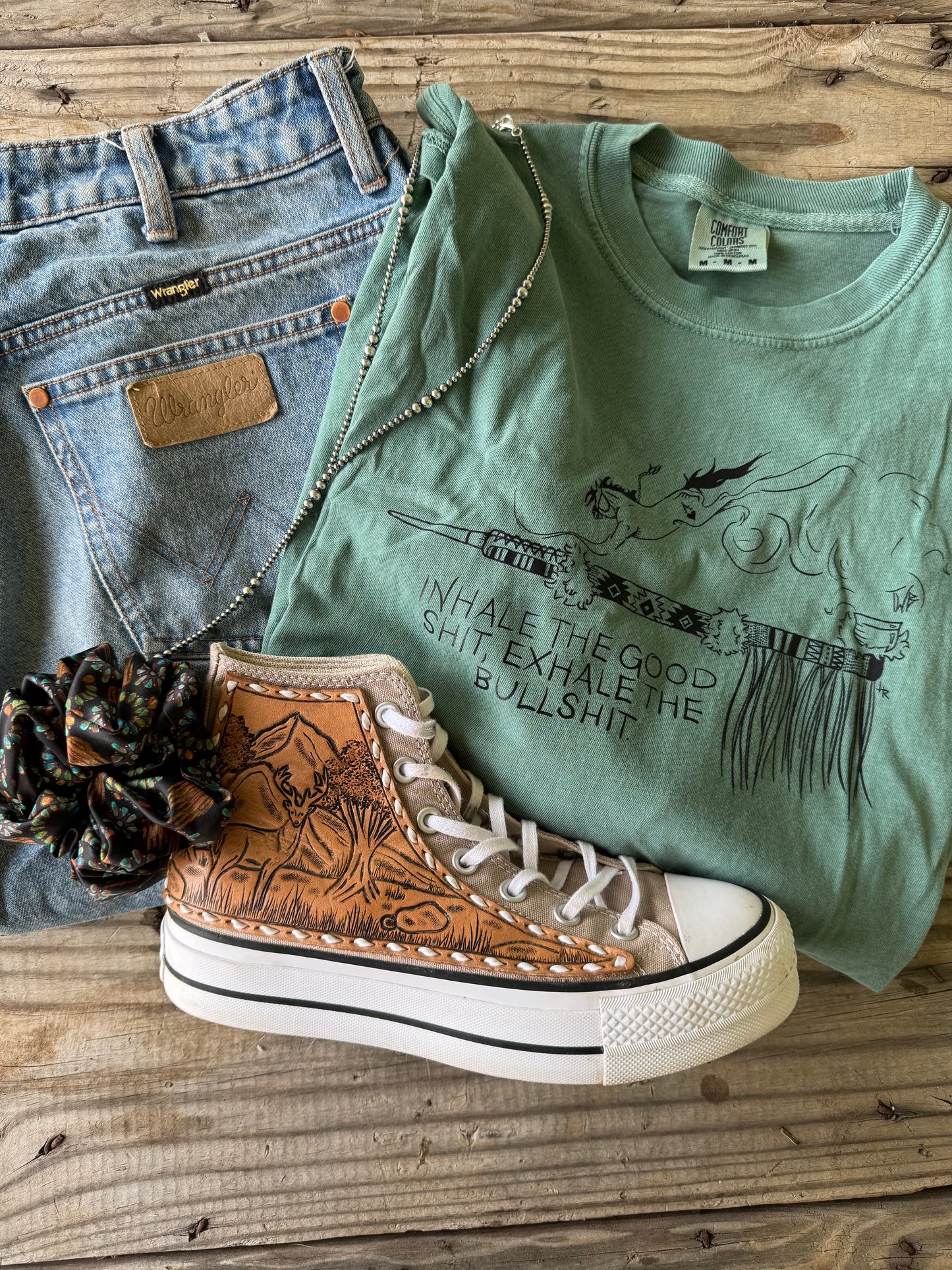 Inhale, Exhale Green Long Sleeve