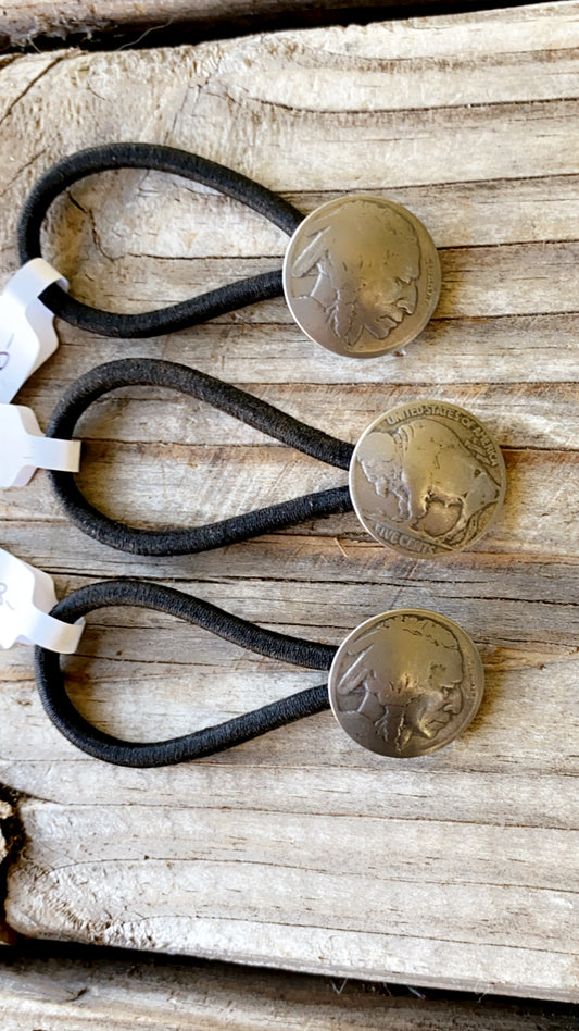 Buffalo Nickel Hair Tie