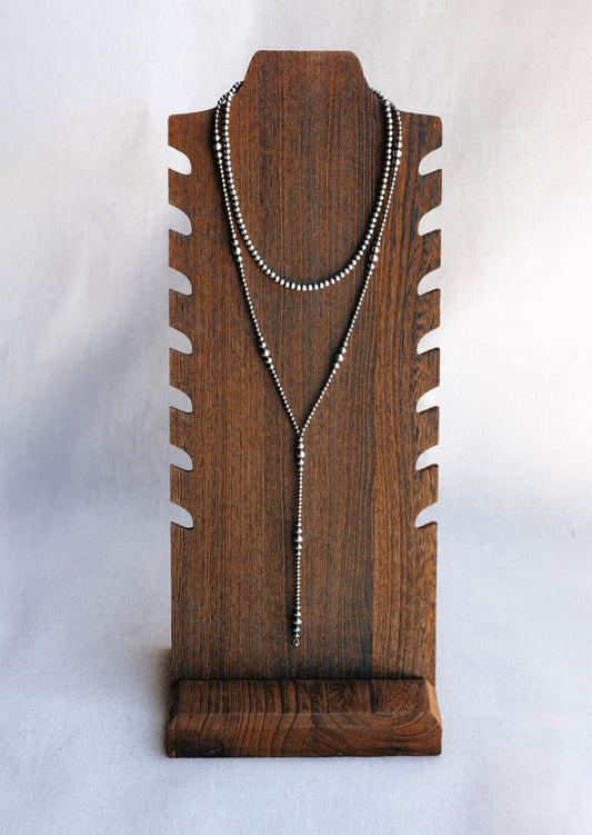 Mixed Graduated Navajo Pearl Lariat