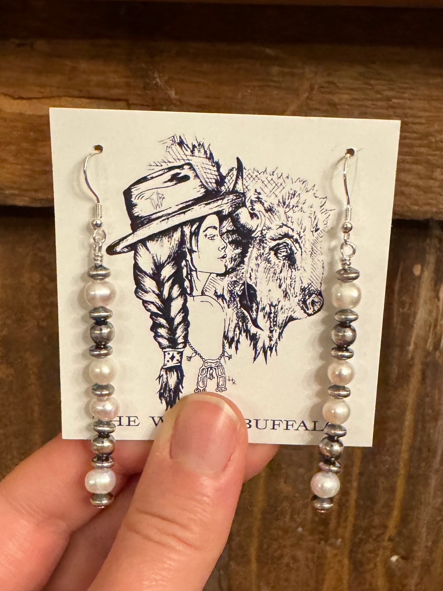 Silver and Freshwater Pearl Dangles