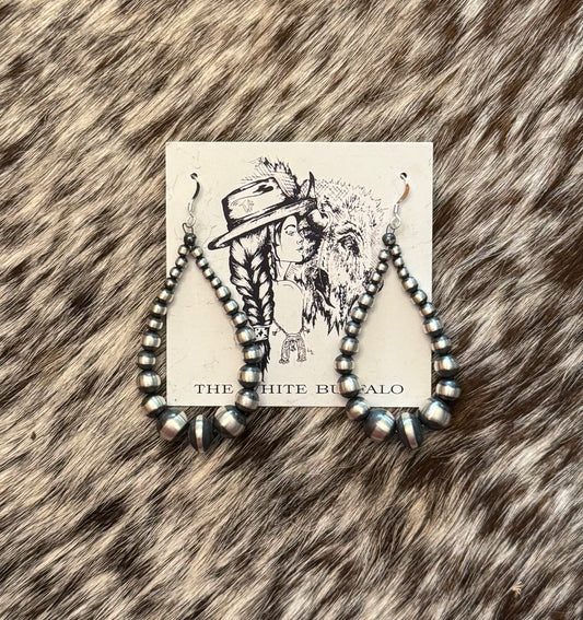Navajo Pearl Hoops