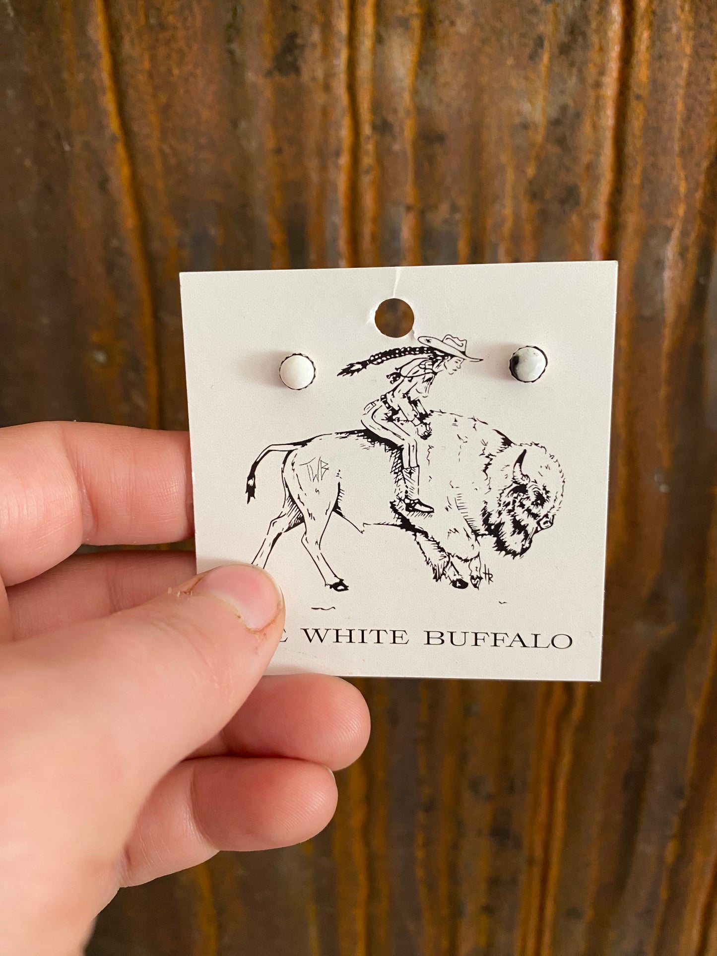 5mm White Buffalo Studs