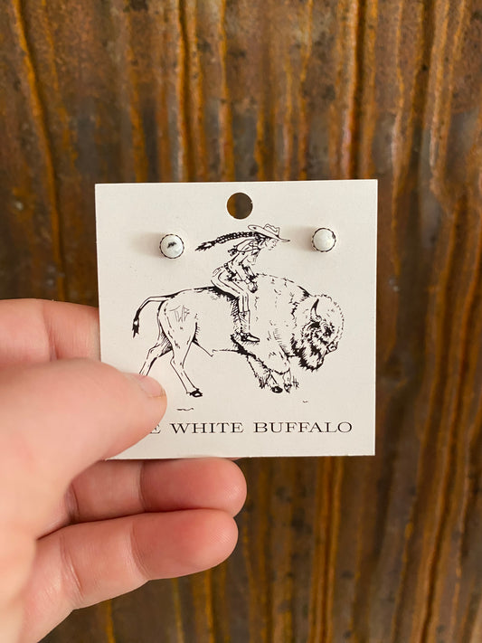 5mm White Buffalo Studs