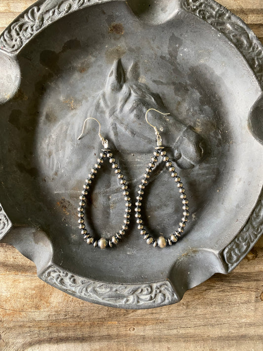 Pearl Teardrop Hoops